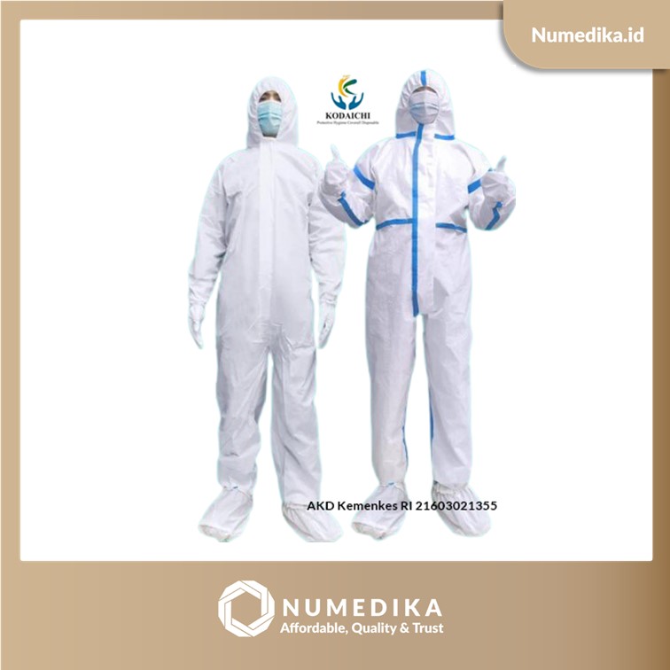 Baju APD Medis/Hazmat/Protective Coverall Kodaichi Breathable (Lokal - Seal)